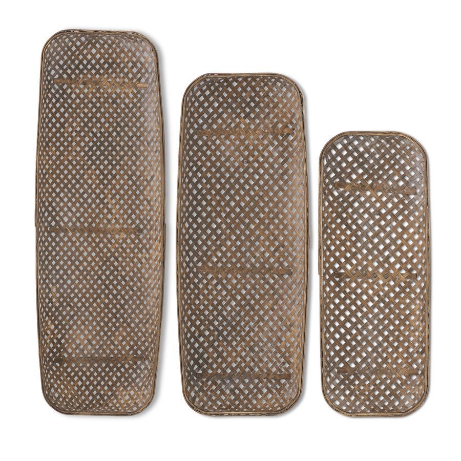 Rectangular Bamboo Basket Weave Tray