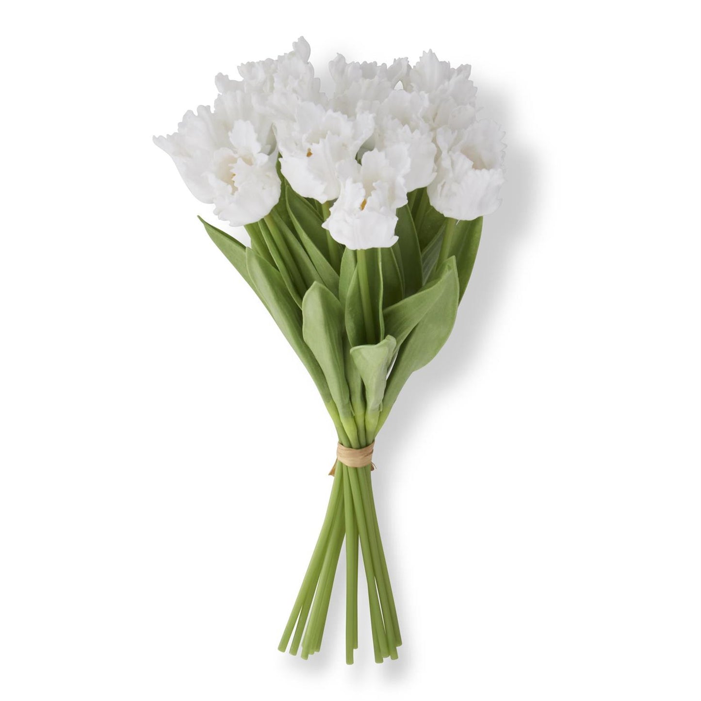 Real Touch Parrot Tulip Bundle - White
