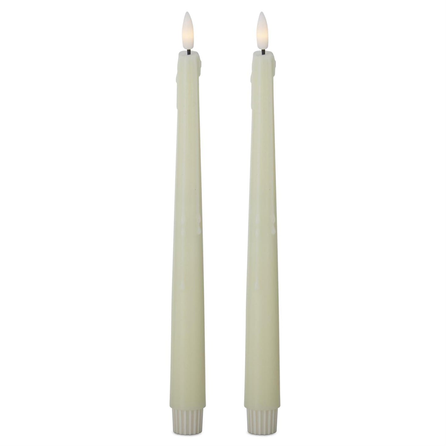 Cream LED Drip Candle with Timer