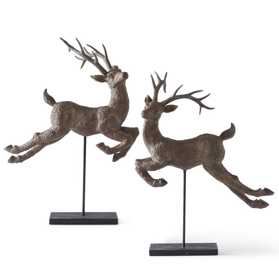 Deer on Rectangular Wood Stand