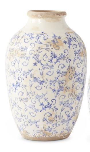Vintage Blue & White Ceramic Vases