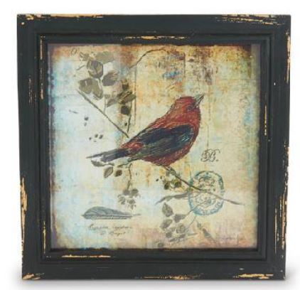 Square Framed Bird Print