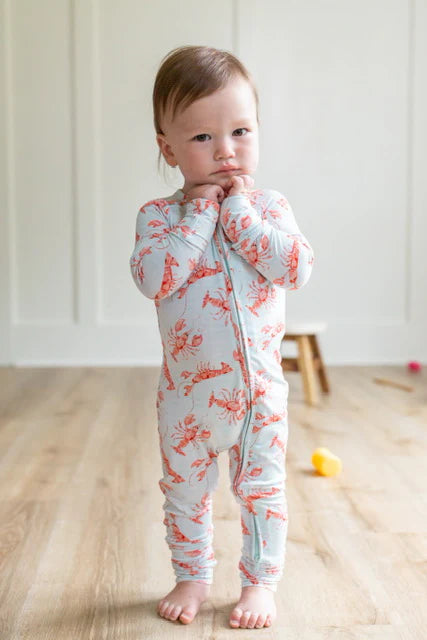Crawfish Zipper Onesie
