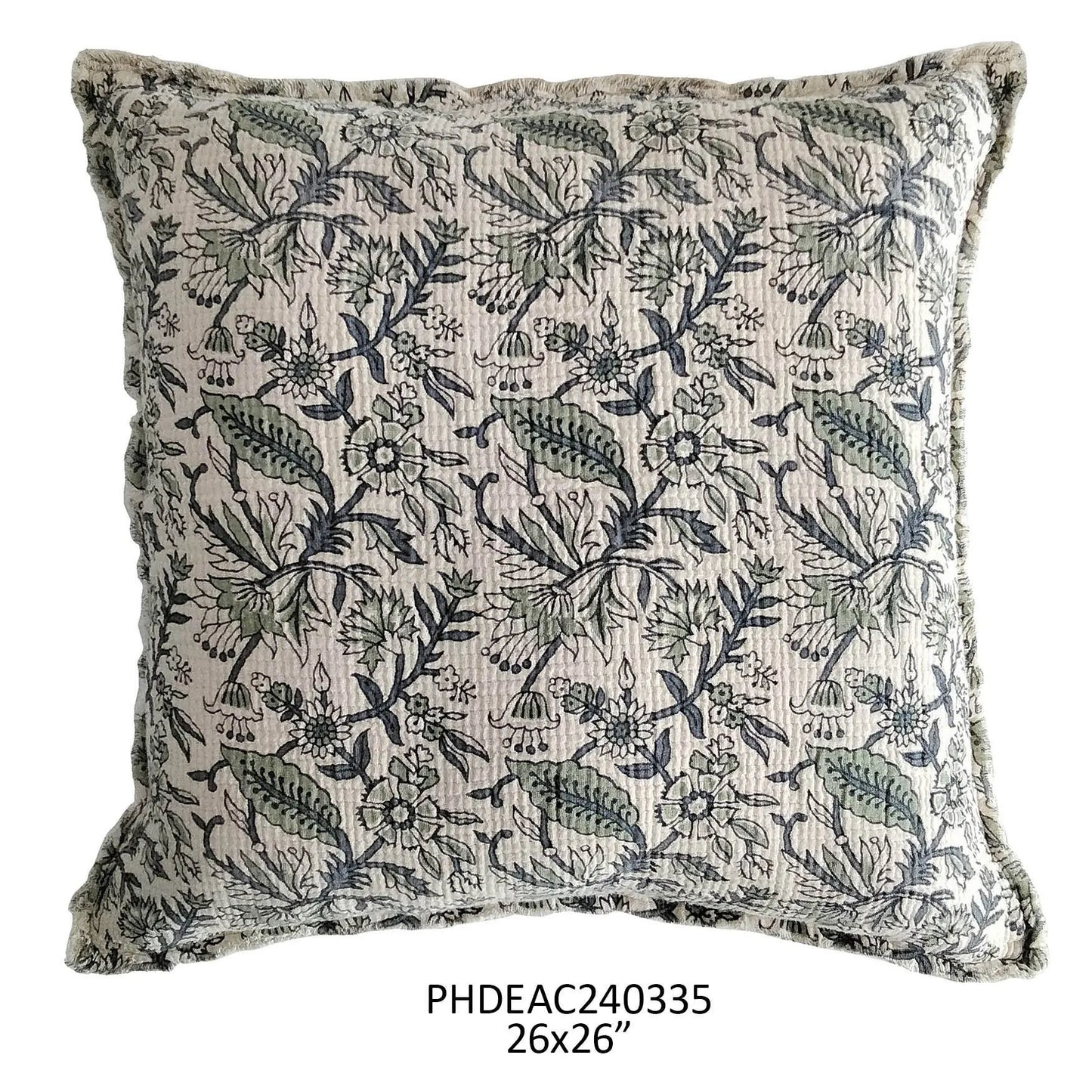 Cornflower Botanical Print Pillow