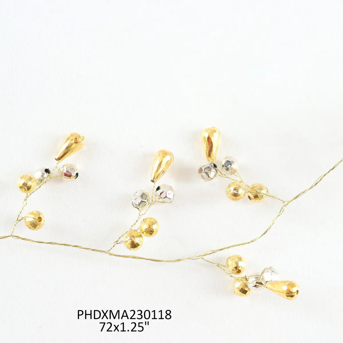 Silver and Gold Beaded Garland