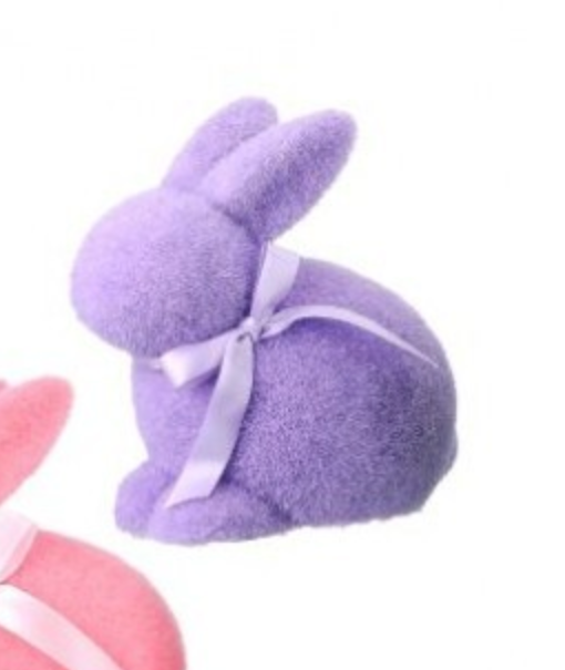 6 - 8.5" Flocked Easter Bunny