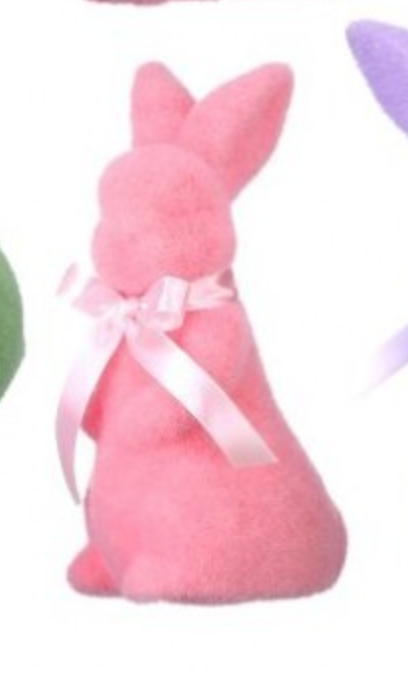 6 - 8.5" Flocked Easter Bunny