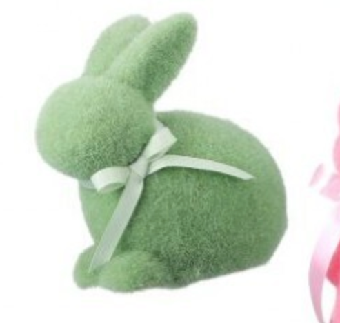 6 - 8.5" Flocked Easter Bunny