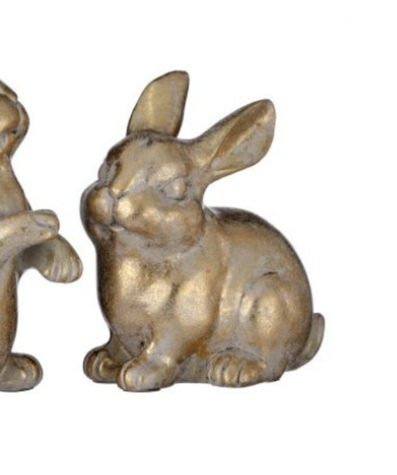 Resin Gold Bunny