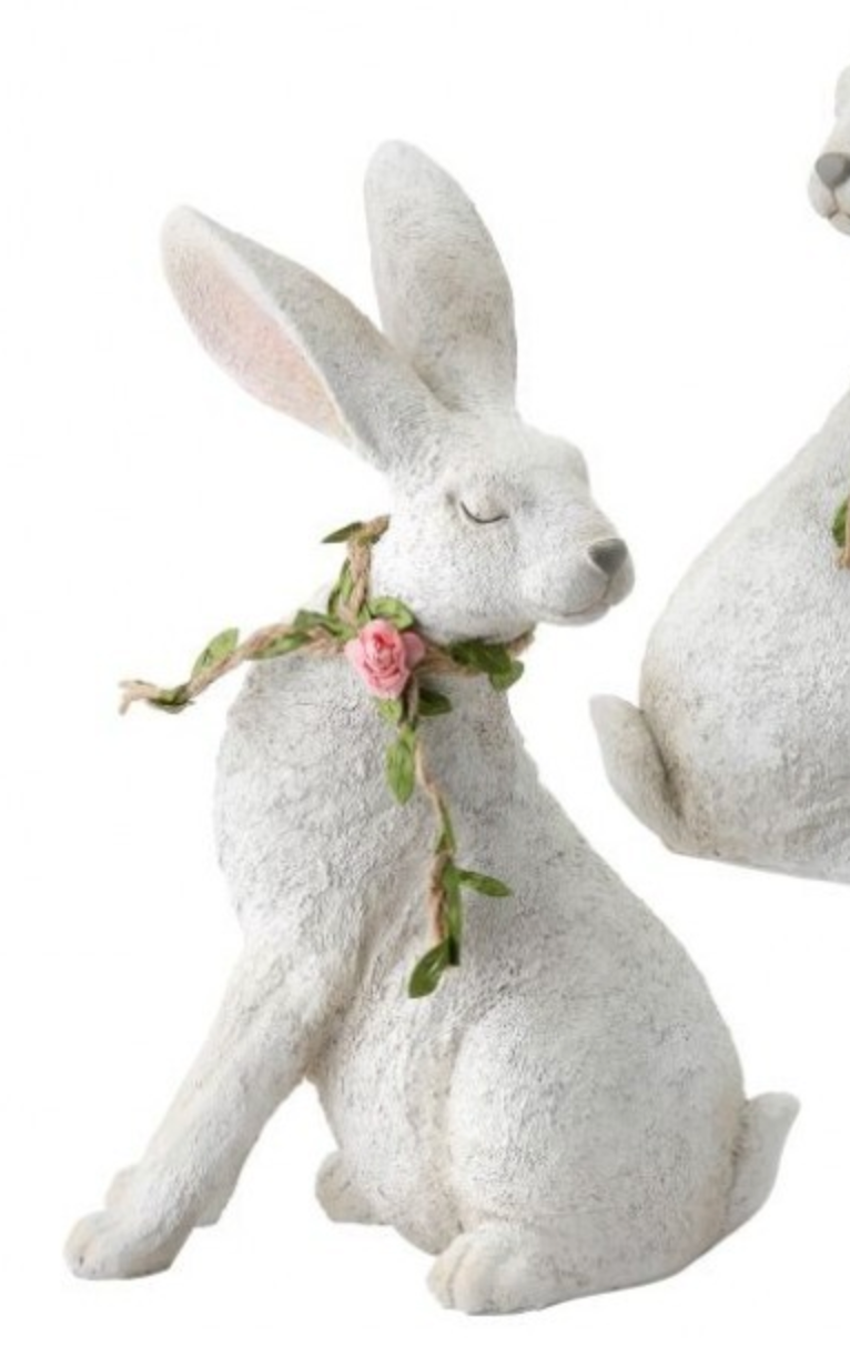 Resin Floral Garland Bunny