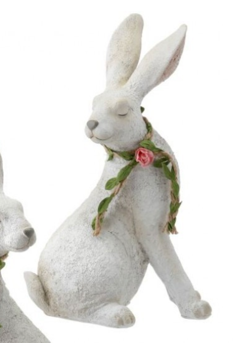 Resin Floral Garland Bunny