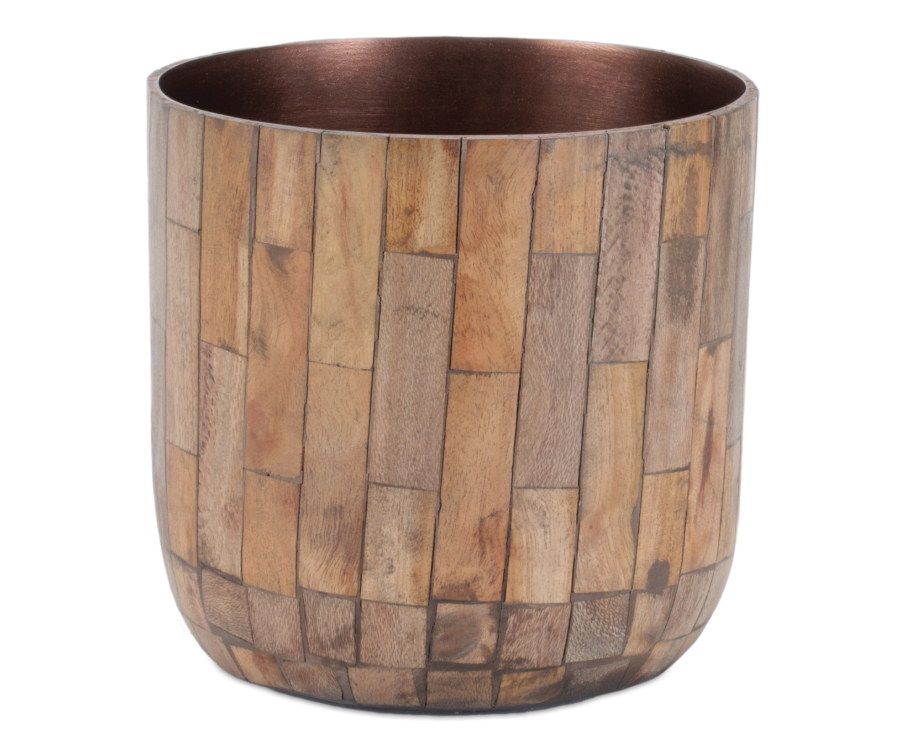 Wood and Iron Tall Planters