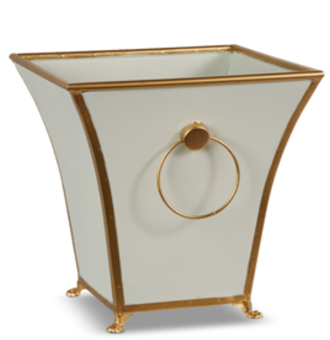 White and Gold Metal Containers