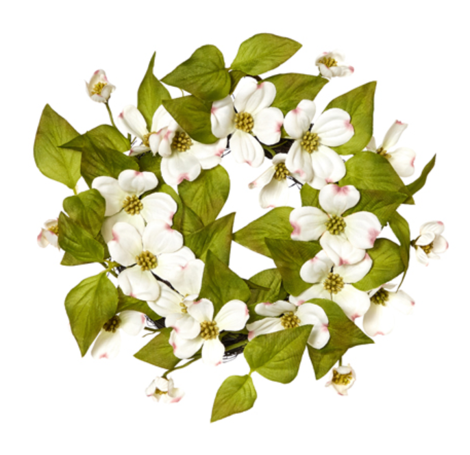 Dogwood Mini Wreath-Candle Ring
