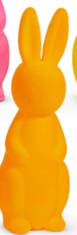 15" Bright Flocked Bunny