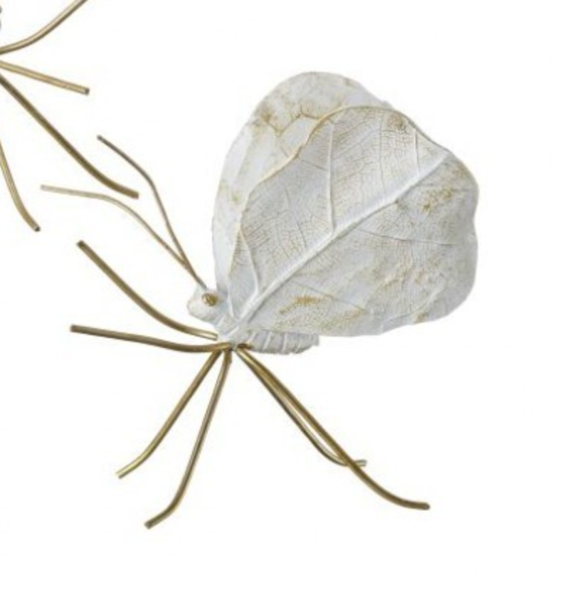 Ivory and Gold Butterfly