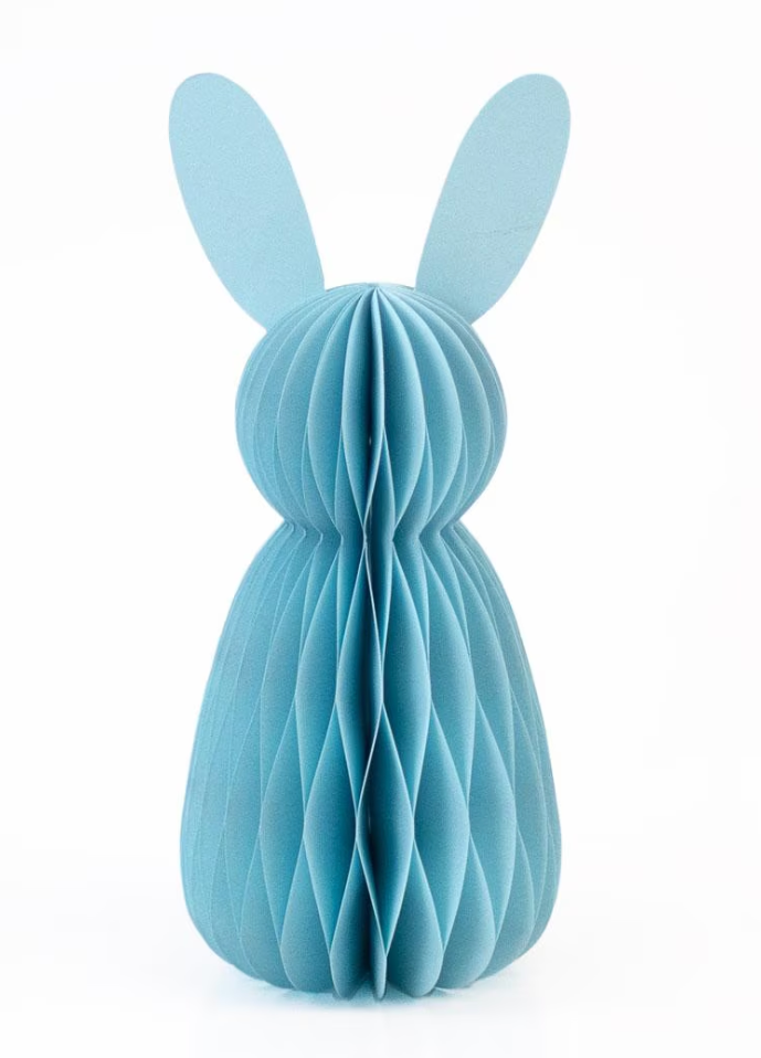 8" Blue Accordion Paper Bunny