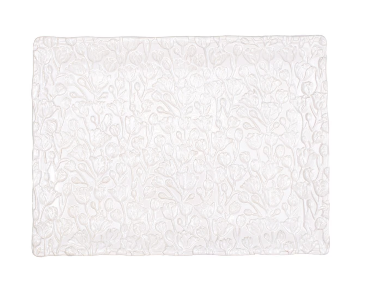 White Tulip Field Platter