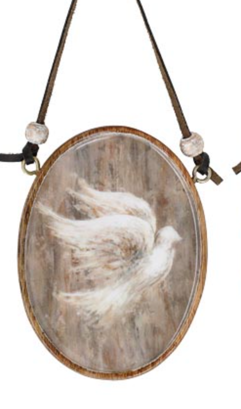 Natural Wood Religious Ornament
