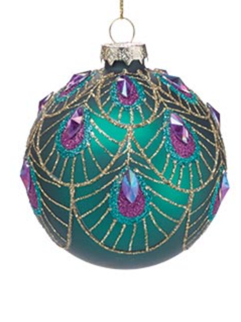 Peacock Themed Ball Ornaments