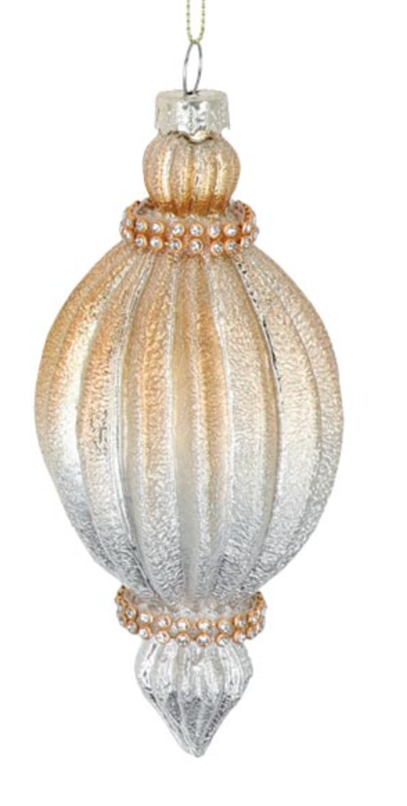 Gold to Silver Ombre Ornaments
