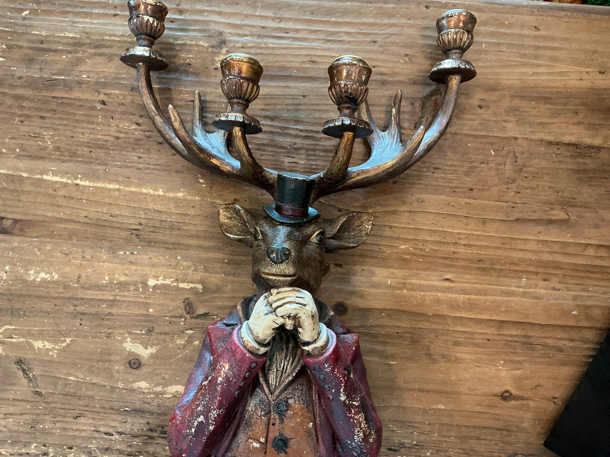 Gentleman Deer Candle Holder