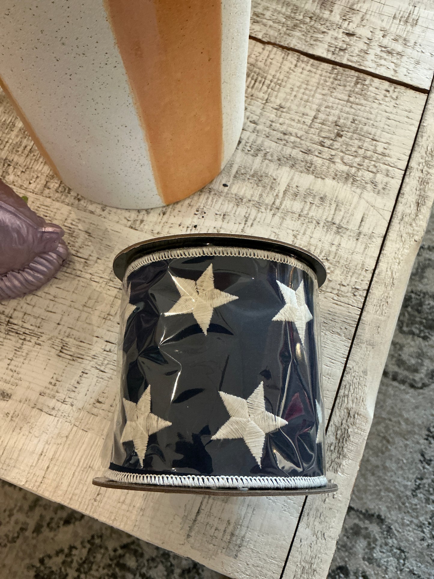 BLRW 4"X5Y AMERICANA STAR RIBBON
