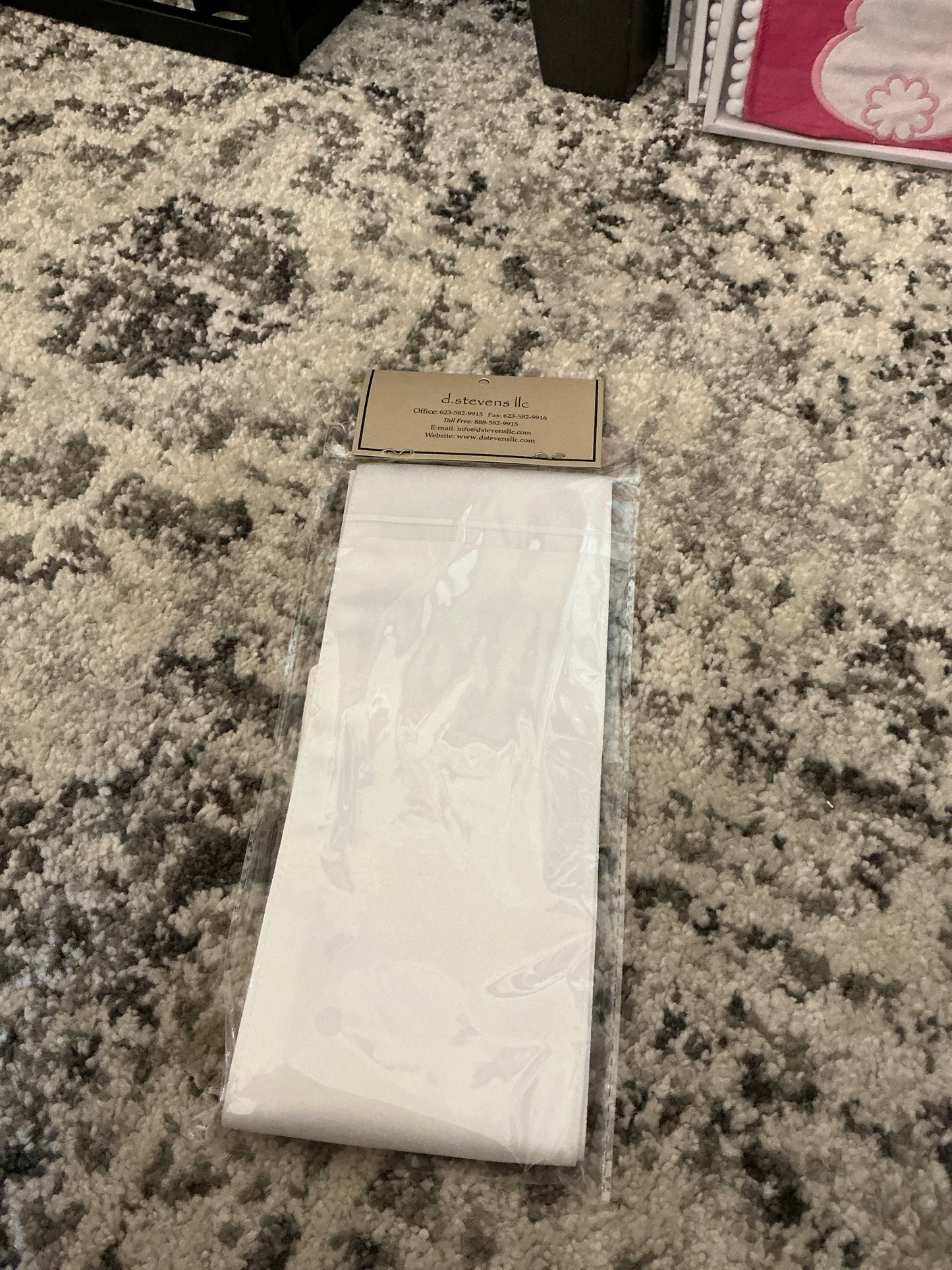 4” x 56“ satin sash, winter white
