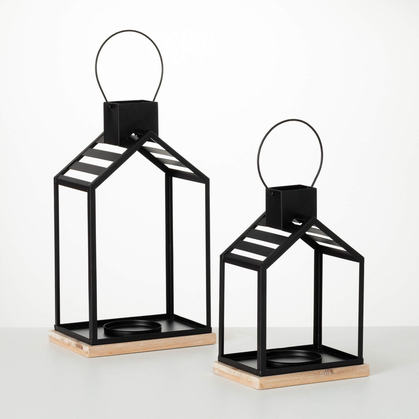 Black Modern Metal Lantern