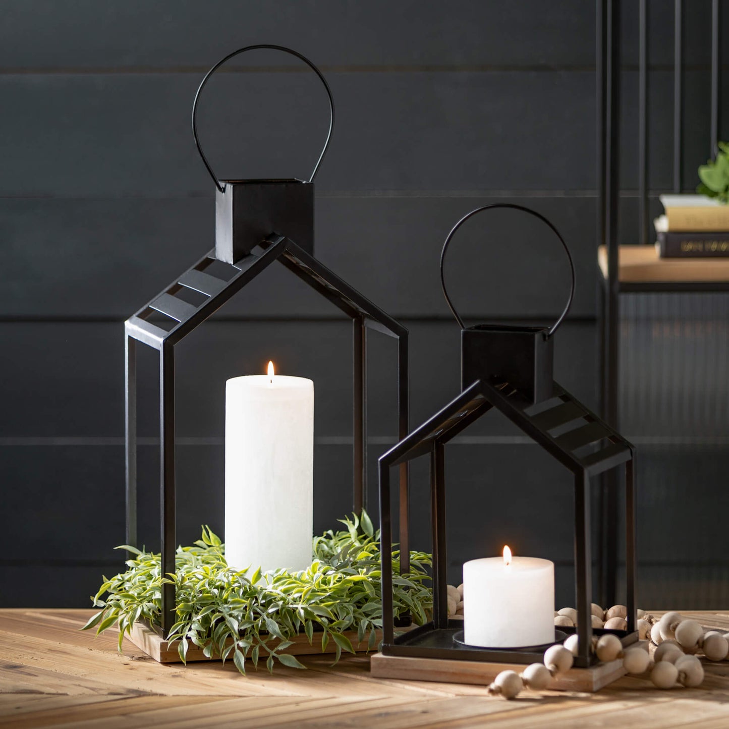 Black Modern Metal Lantern