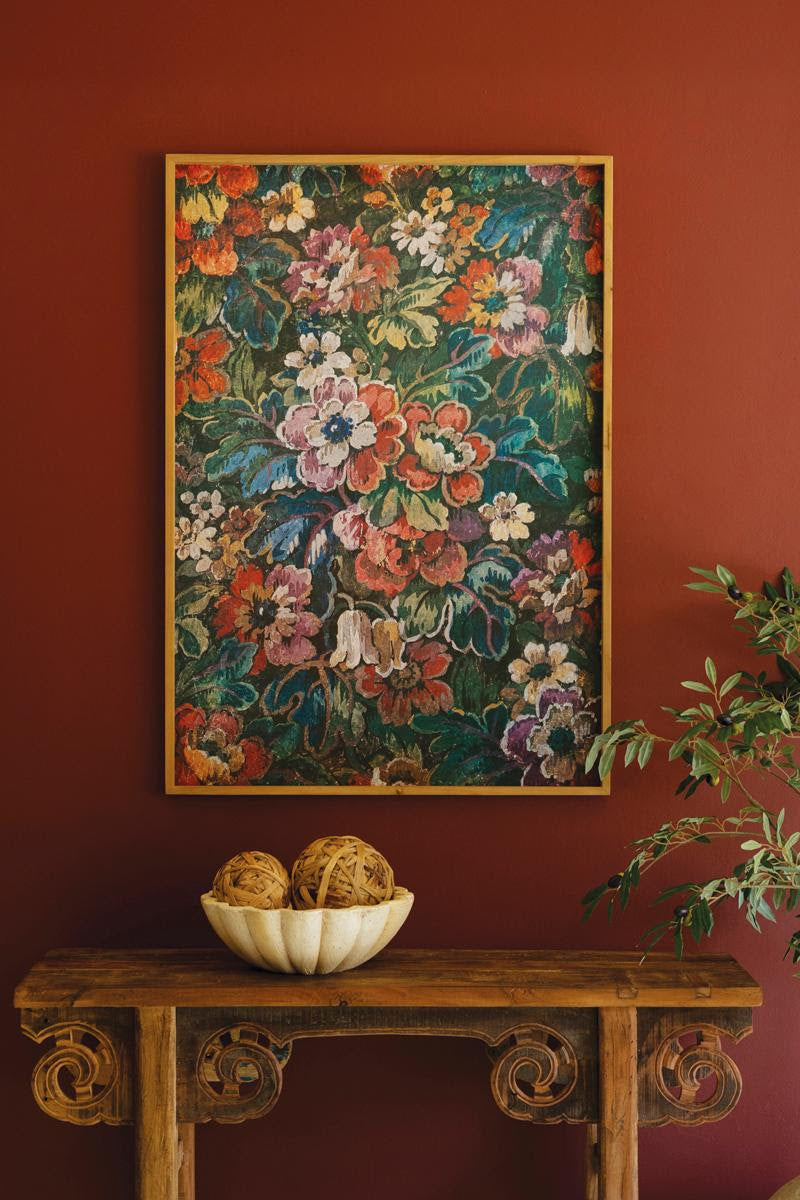 Wood Framed Floral Print