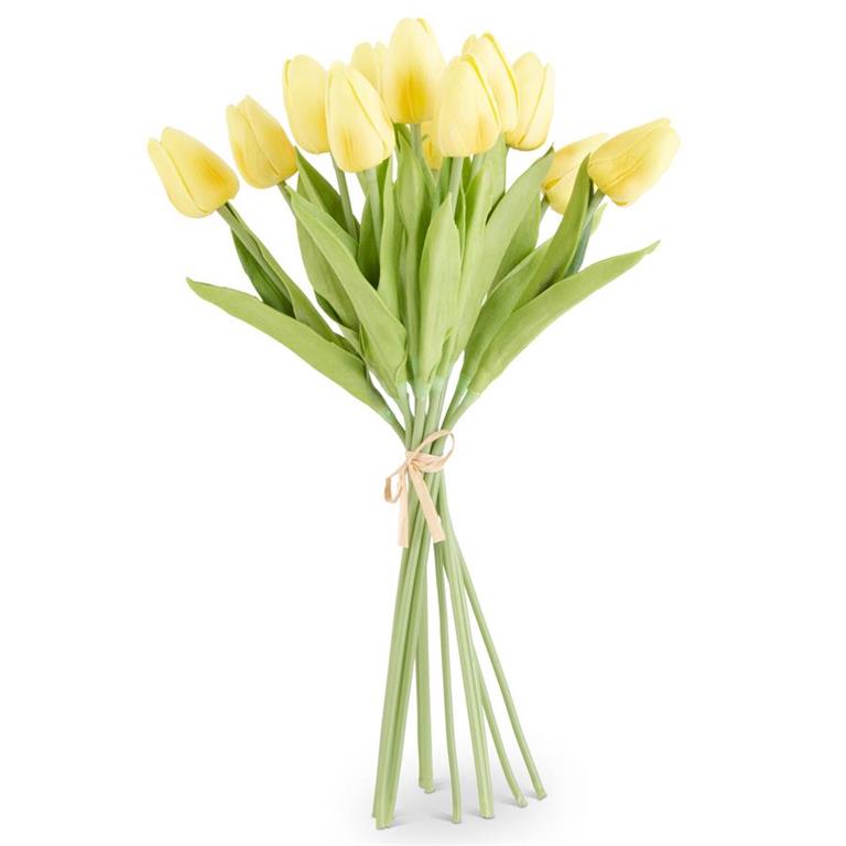 Real Touch Mini Tulip Bundle -  Light Yellow