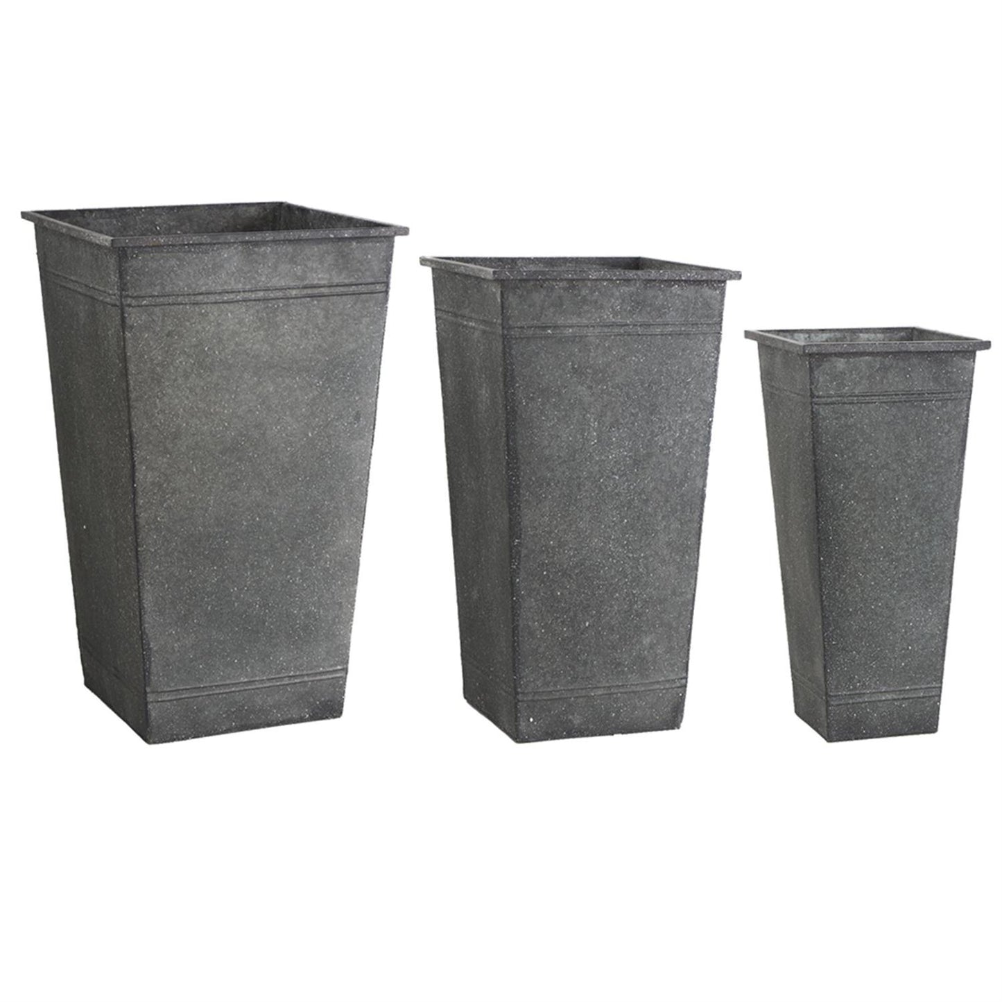 Tall Square Metal Pot