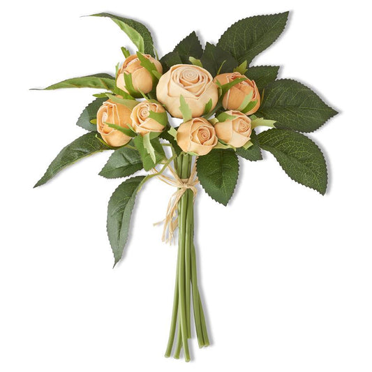Real Touch Cabbage Rose Bundle - Orange