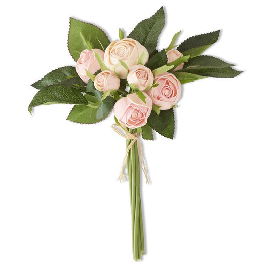 Real Touch Cabbage Rose Bundle - Pink