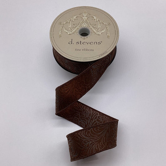 Floral Embossed - Brown