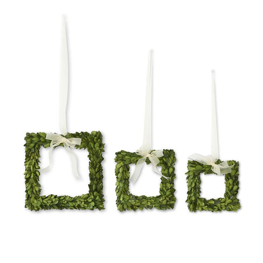 Square Double Sided Preserved Boxwood