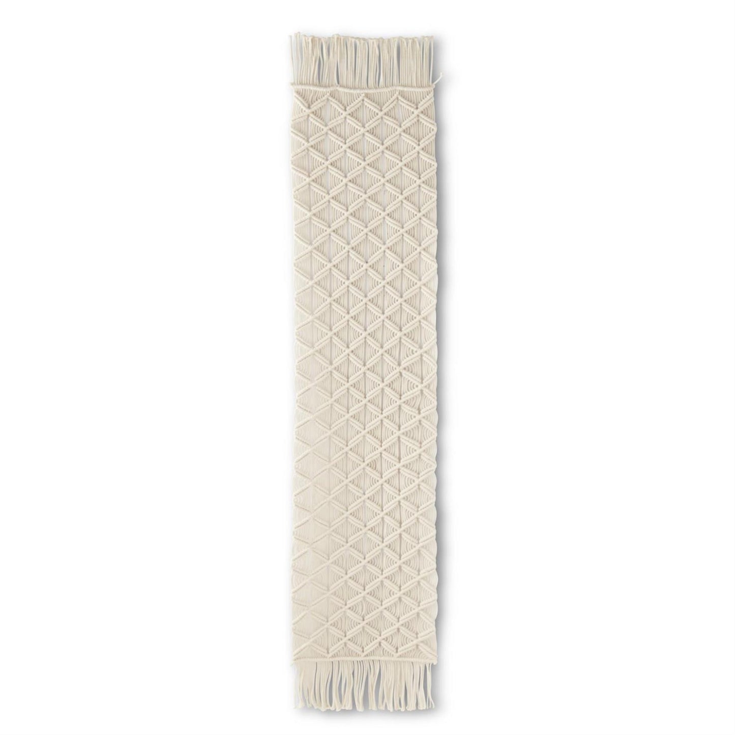 Cream Macrame Table Runner