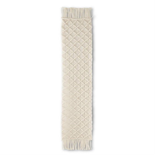 Cream Macrame Table Runner