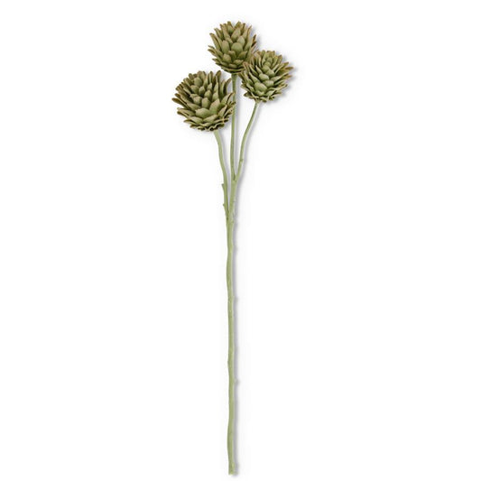Green Triple Artichoke Spray 24 Inch