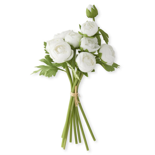 Real Touch Ranunculus Bundle - White