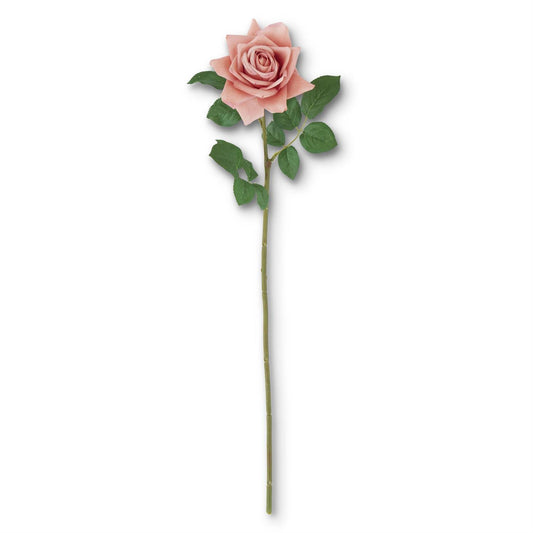 Real Touch Duchess Rose Stem - Coral