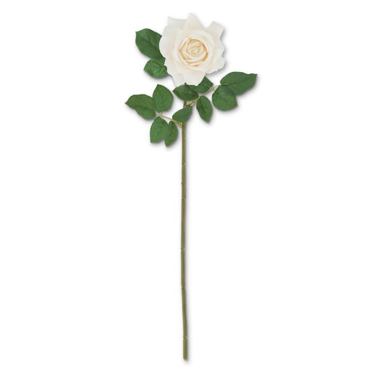Real Touch Duchess Rose Stem - Cream White