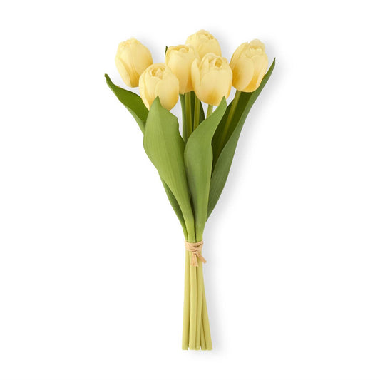 Real Touch Tulip Bundle - Light Yellow