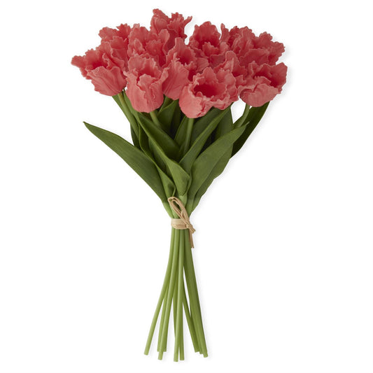 Real Touch Parrot Tulip Bundle - Coral