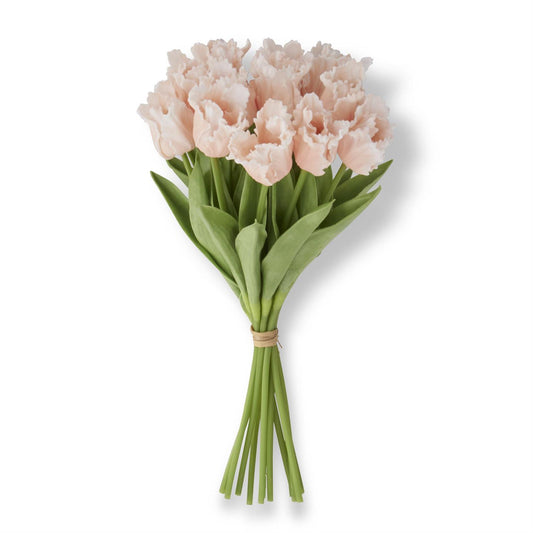 Real Touch Parrot Tulip Bundle - Light Peach