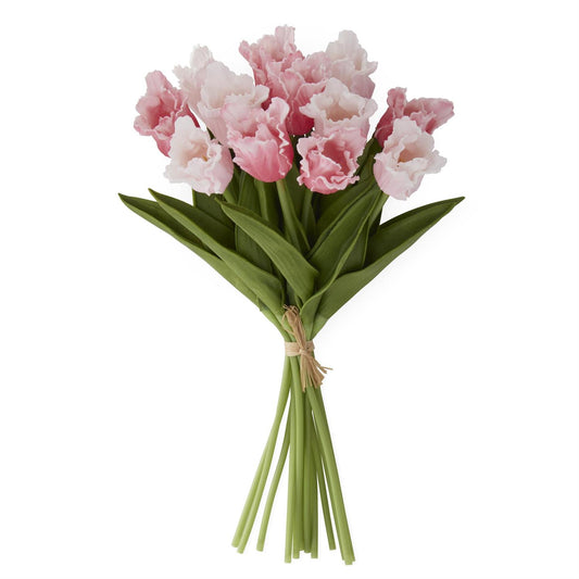 Real Touch Parrot Tulip Bundle - Pink and Rose