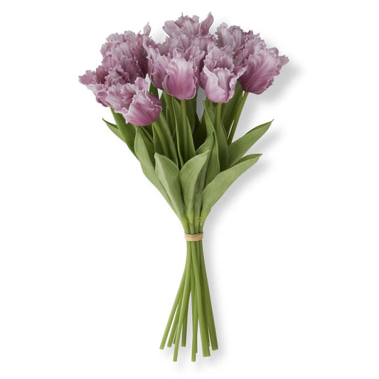 Real Touch Parrot Tulip Bundle - Purple
