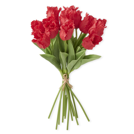 Real Touch Parrot Tulip Bundle - Red