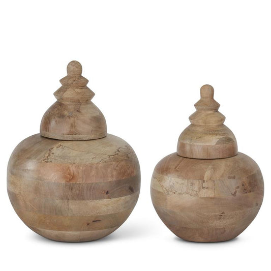 Mango Wood Lidded Containers